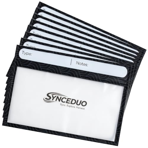 Synceuo 50pcs Soft Plastic Bait Bags, 7"x5" Reusable Bait Packaging Storage with Label Strips for Fishing Lure Making Supplies, Clear Soft Bait Binder Small Tackle Organizer - size: 7 x 5 in, 50pcs