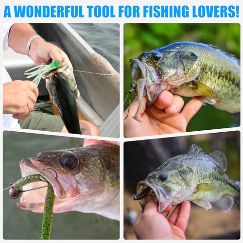 Grub Fishing Lures Jig Heads Hooks Kit, Crappie Lures Tube Baits Soft Worms Grub Tail Crappie Jigs for Bass Trout Bluegill Panfish Fishing 17-140pcs - color: 110pcs/kit
