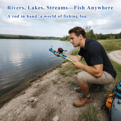 SUFFUSE Fishing Rod, Portable Catapult Lure Fishing Tools, Saltwater and Freshwater Great Gear for Traveling - color: Package C