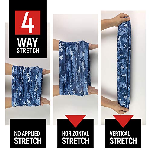 UPF 50+ Fishing Neck Gaiter - UV Face Mask Sun Protection for Men Women | Moisture-Wicking, Quick-Drying, Built-in SPF, UVA/UVB Blocking, Hunting Camo Design, Versatile Headwear - color: Digital Navy Camo