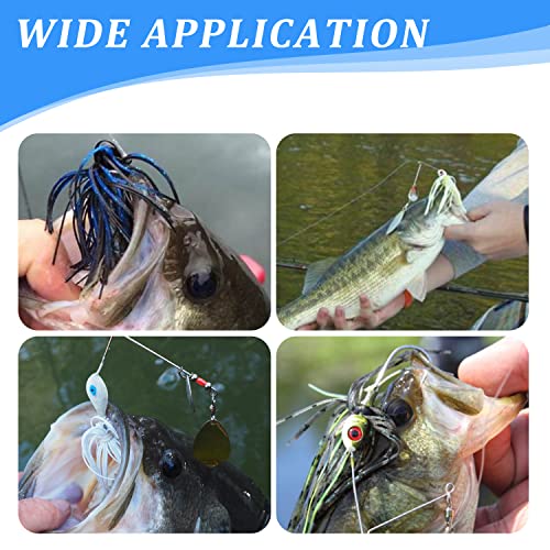 Silicone Jig Skirts Fishing Lures 50 Strands Bass Fishing Jigs Spinnerbait Skirts Replacement Kit Squid Jig Spinner Bait DIY Fishing Lures 12/24 Bundles - size: Type A-12 bundles