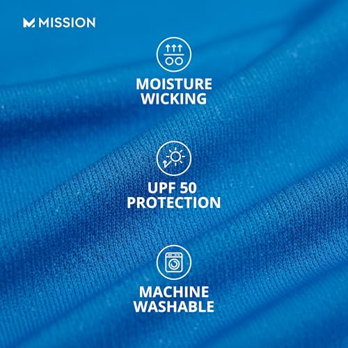 MISSION Multi-Use Neck Gaiter Face Mask for Ski & Outdoors, UPF 50, Breathable Lightweight Fabric - color: Charcoal