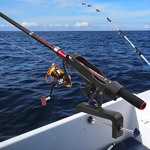 Fishing Rod Holders for Boat Adjustable Fishing Pole Holder with Large Clamp Folding Rod Racks Holder - color: 2PCS 03# Max Opening 4.75"