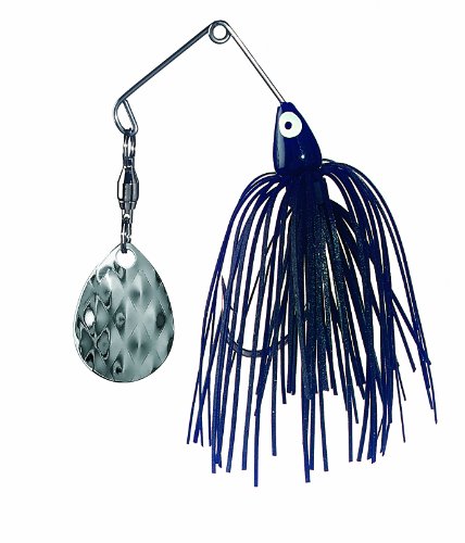 Strike King Mini-King Spinnerbait Fishing Lure, 1/8 oz, Durable Diamond Dust Head - color: Black