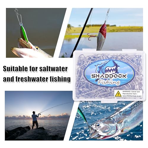 Shaddock Fishing Ball Bearing Snap Swivels, Fishing Tackle Fishing Line Connector Corrosion Resistance Barrel Swivel for Saltwater Freshwater Fishing 26Lb - 503Lb - size: #9 (440lb)