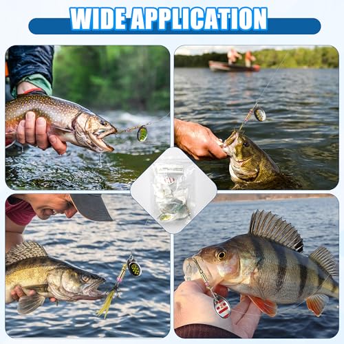 Fishing Lures Spinnerbait Kit Rooster Bait Tail Fishing Lures Inline Spinner Baits Bass Salmon Trout Spoon Hard Metal Spinnerbaits for Saltwater Freshwater - style: 20pcs Spinnerbaits Kit