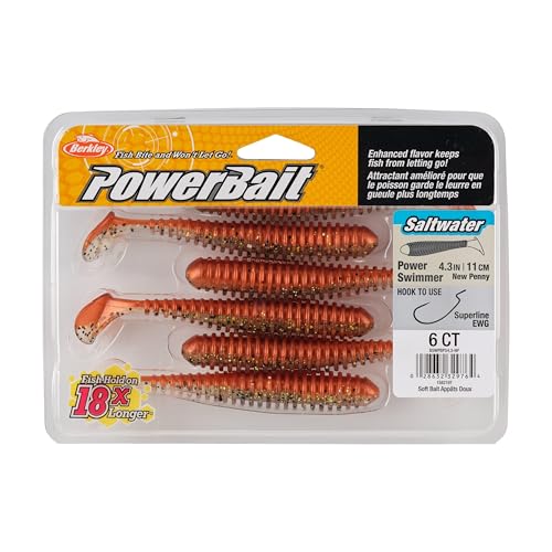 Berkley Berkley PowerBait Saltwater Power Swimmer - color: New Penny, size: 4 1/3"