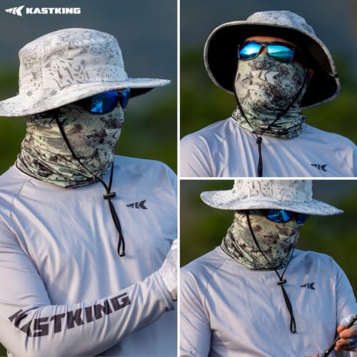 KastKing Sol Armis Neck Gaiter - UPF 50 Face Mask - UV Sun Protection Mask for Men & Women, Fishing, Hiking - color: F: Boulder Watercress