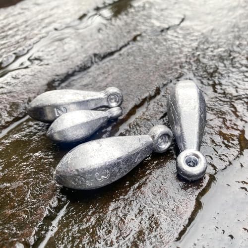Fishing Weights Sinkers Bank Sinkers Bullet Weights for Surf Fishing Pier Bank Fishing Saltwater Fishing Gear 1oz to 8oz - size: 3/4 Ounce-10pcs