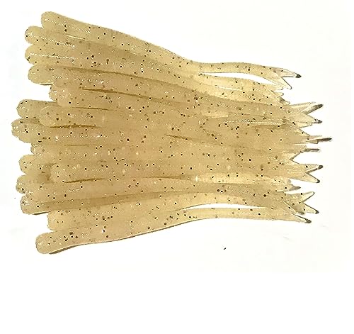 20 Pcs 4-1/2" Drop Shot Finesse Worms (Scent, Float), Soft Plastic Worms, Bass Fishing Worms - color: Sand Crawler