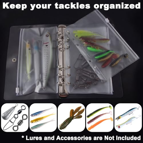 Dr.Fish Soft Bait Binder with Soft Bait Binder Bag Lure Cover Bag Waterproof Tacke Storage Organizer Bag