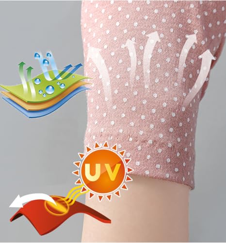 Eohak Women Driving Gloves Sun UV Protection Summer Outdoor Hiking UPF 50+ Glove Touchscreen Half-Finger Glove - color: Beige