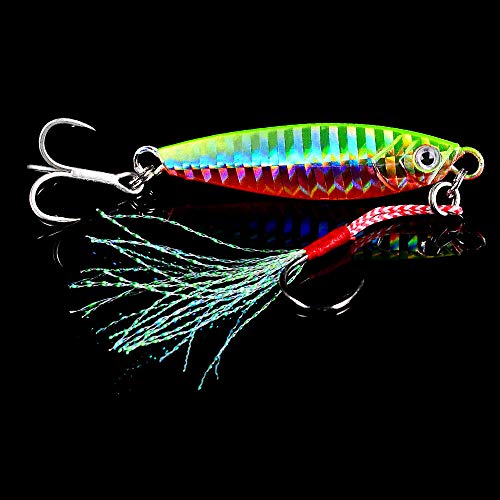 Dyxssm Jigs Fishing Spoons Hard Lures Spinners Jigging Bait 7g 10g 15g 20g 30g (Pack of 6) - size: 20 g / 0.71 oz