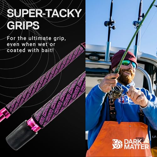 Dark Matter Psychedelic Casting Fishing Rods Medium Heavy Power X - High-Modulus M3 Carbon Nano Baitcaster Rod Saltwater and Freshwater Fishing Rods, 7ft Medium Heavy Baitcasting Rod - color: Pink, size: 7'0" Power - Z