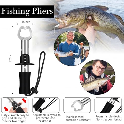134 Pcs Black Sling Backpack Fishing Kit - All-in-one Tackle Set, Lures, Pliers, Lip Gripper, Scale Fishing Gear and Equipment for Men Adults
