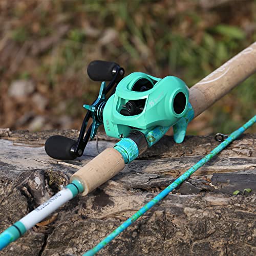 Sougayilang Fishing Rod and Reel Combo, 2-Piece 5-Foot 6-Inch Graphite & Fiberglass Rod, Durable and Strong, Quickset Anti-Reverse Fishing Reel (1Pack/2Pack) - color: Casting Combo - Left- 2 PACKS