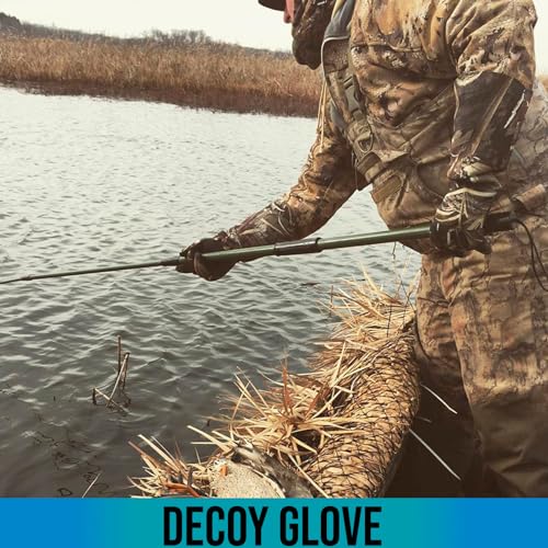 Glacier Glove Unisex Decoy Waterproof Neoprene Winter Fishing Glove | Flexible Secure Grip Palm, Fleece Lined, Outdoor Elbow Length Handwear - size: Large
