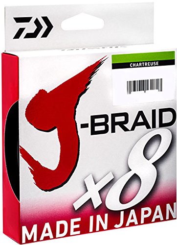 Daiwa J-Braid 150M 8-Strand Woven Round Braid Line - color: CHARTREUSE, size: 50 lb