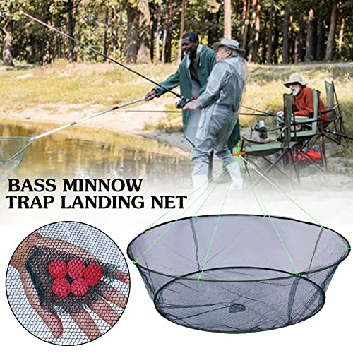 Foldable Drop Fishing Landing Net Crayfish Shrimp Catcher Tank Casting Network Trap Mesh Crab Prawn Bait Cage Eels Mesh for Fish