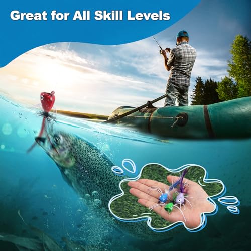 Fly Fishing Poppers Flies, Fly Popper Lures Bass Bluegill Crappie Trout Salmon Panfish Perch Popper Flies Kit for Fly Fishing - color: 20pcs Popper Flies Kit