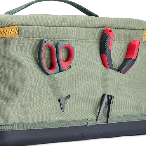 Plano Weekend 3700 Tackle Bag, Cutting-Edge Fishing Tackle Bag, Molded Waterproof Base, Spacious Storage, Die Cut Tool Sleeves, Daisy Chain Attachment Points - color: Moss, style: 3700 Tackle Case