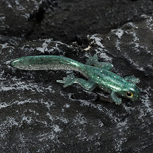 Dr.Fish 6 Pack Soft Plastic Frog Baits, 3.2 Inches Tadpole Swimbaits Frog Lures Bass Crappie Lures Creature Lizard Bait Shad Drop Shot Panfish Bluegill - color: Silver Flash