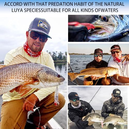 Top Water Fishing Lure for Freshwater and Saltwater, Long Cast Sinking Pencil Lures Artificial Hard Baits with Treble Hook, for Bass Walleye Pike Catfish Musky Perch Fishing Gifts for Family Fishing - color: E
