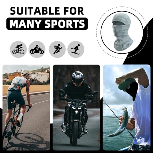 ROCKBROS Balaclava Face Mask for Men Women, Cooling & Breathable Summer Mask,UV Sun Protection for Cycling,Running - color: Grey