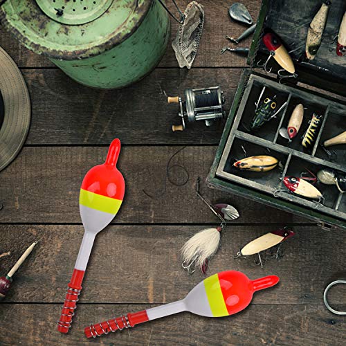 AGOOL Slip Bobbers Wood Fishing Floats and Bobbers Spring Bobbers Stick Slip Bobbers for Crappie Fishing Bobbers for Crappie Panfish Walleyes Trout Bass Fishing 5/10pcs - color: 1.18 x 0.79 x 3.54 inch - 10pcs