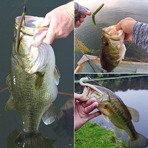 Wacky-Worms-Bass-Fishing-Lure-Kit-Wacky-Rig-Worms-Soft-Plastic-Stick-Baits3 4" 5" 6 inch - color: 3 inch 30 pcs