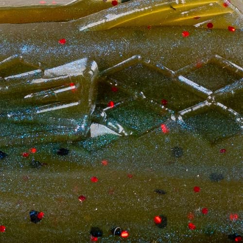 Strike King (RGBZM-805) Rage Buzz Minnow Fishing Lure, Soft Plastic Topwater Bait, High Action Plopper Tail, Patented Rage Tail Design, 3 3/4-Inches, 5-Pack, Craw Red Flake