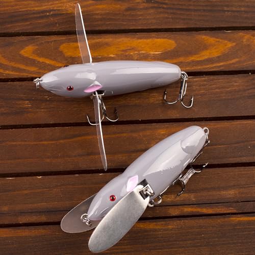 WOLFSKIN Topwater Bait Fishing Lure Crank Baits Floating Tractor Rat Lure Set Fishing Bait kit for Bass Freshwater Saltwater - color: Color-4