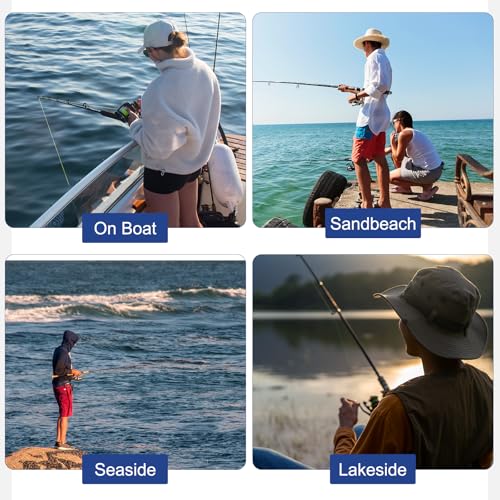 Baitcasting Power Handle, Metal Round Fishing Reel Rocker Handle Knob Replacement Parts - color: Black/Blue