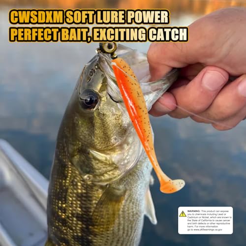 1.96'' Realistic Soft Fishing Lures Paddle Tail Micro Baits, 40-Pack Soft Plastic Baits Compatible with Jigheads & Hooks Fishing - color: 5cm Soft Lures-Style B