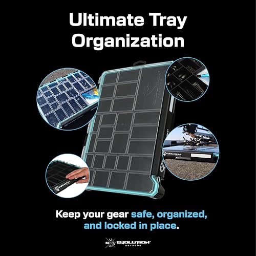 Evolution Fishing BallistiX Terminal Tackle Tray - Waterproof, Anti-Corrosion, One Hand Latch, Clear Lid, Lure Box, Tackle Storage