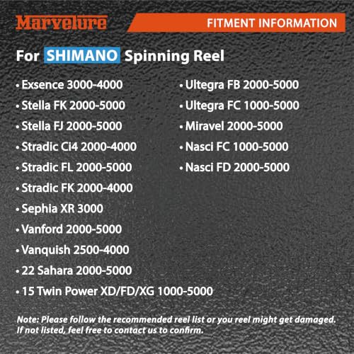 Mamba Series Power Handle 2.28'' (58 mm) with Titanium Knob Compatible for Shimano Stradic FL FM, Stella, Vanford, Vanquish, Twin Power, Nasci FC FD 1000-5000 Spinning Reels - color: Silver