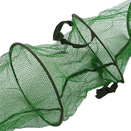 Collapsible Fishing Net Cage Portable Wire Fishing Basket with Floating Design Scratch Prevention for Keep Fish Alive - size: Large 24 Inch