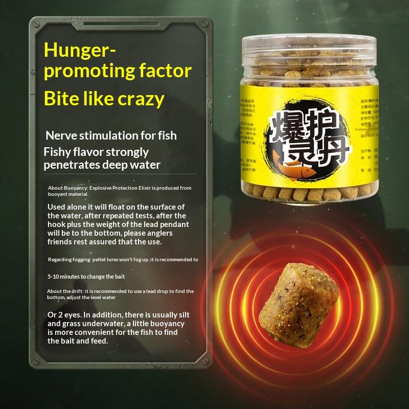 2pcs Ready-to-Use Floating Fishing Pellets, 60g Fishmeal Dough Baits for Carp Catfish Tilapia, 5-10 Mins Non-Dissolving Scented Hookable Bait Pellets for Freshwater Wild & Pond Angling