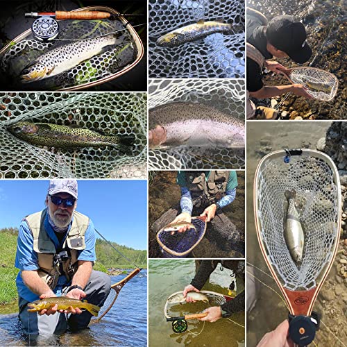 SF Rubber Replacement Net Clear Small Hole for Fly Fishing Landing Net (Circumference:42 inch)