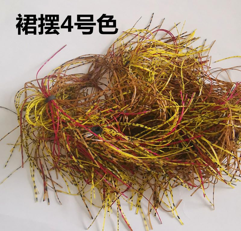 Pack of 12 Colorful Silicone Skirts Streamer Spinnerbaits Buzzbait Fishing Bait Lures