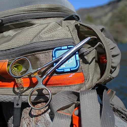 Cling Fishing Products Mag Grab® Mini – Compact Magnetic Fly Holder/Fly Patch & Organizer for Fly Fishing Vest, hat, Waders and Fishing Packs (Center of Attention, Black) - color: Black, style: Center of Attention