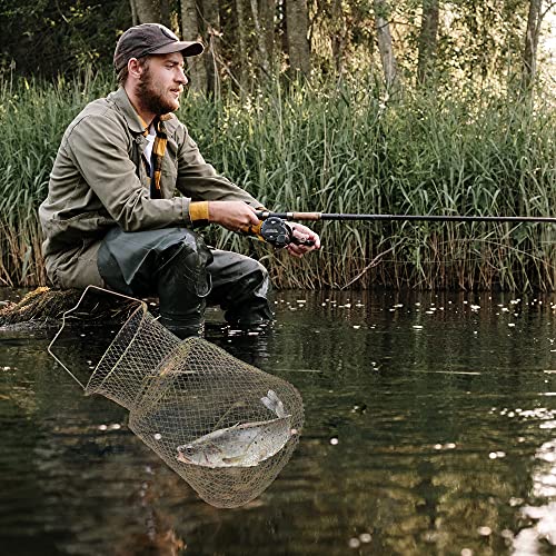 codree Floatable Galvanized Steel Wire Fish Basket, Collapsible Floatable Wire Fishing Basket, Portable Floating Fishing Net Baskets, Robust and Easy to Use