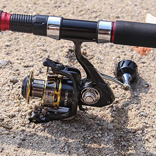 SANLIKE Spinning Reel Fishing Reel for Saltwater or Freshwater | Carbon Fiber, 40.5 Lbs Max Drag, 7+1 Stainless BB Ball Bearing, 5.2:1 Gear Ratio, Size 3000-6000 - size: 4000