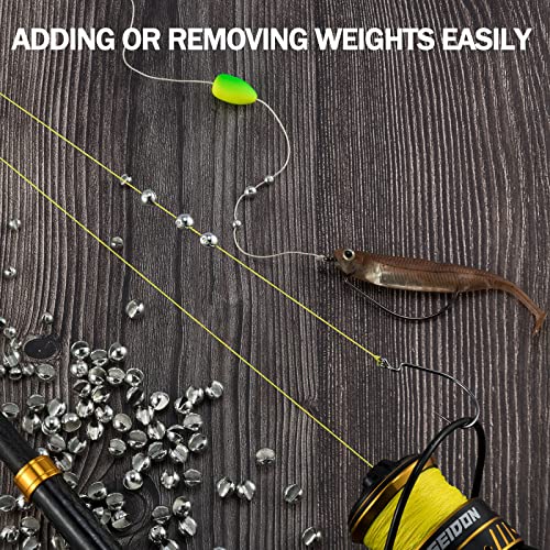 Dr.Fish 100 Pack Tin Split Shot Sinkers, Non Toxic Fishing Weight, Enviornmental Lead-Free Fly Fishing Line Sinkers Freshwater Saltwater Terminal Tackle - size: #B(1/140oz)-100PCs