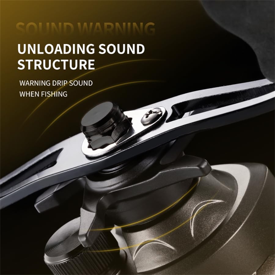 Rooblinos AK Baitcasting Fishing Reel Lightweight Aluminum Spool Fishing Reel 17.6Lbs Max Drag Magnetic Braking System 7.2:1 High-Speed Gear Ratio High Speed Saltwater Freshwater Baitcaster Reel