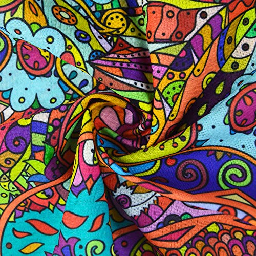 Obacle Seamless Face Mask Rave Bandana Men Women for Dust Sun Wind Protection - color: Colorful Oval