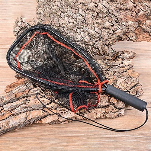 Fishing Net Portable 18inches Fly Fishing Net Freshwater for Trout Soft Rubber Mesh Floating Hand Net for Catch and Release Landing Nets for Fishing