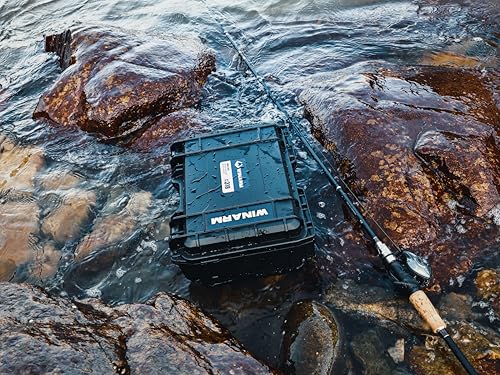 Fishing Reels Storage Case 15 Inches,Heavy Duty Waterproof Fishing Wheel Protective Hard Case, Tackle Collection Holder Box, 9pcs Adjustable Shockproof Dividers (Yellow with mesh bag) - color: Yellow with mesh bag