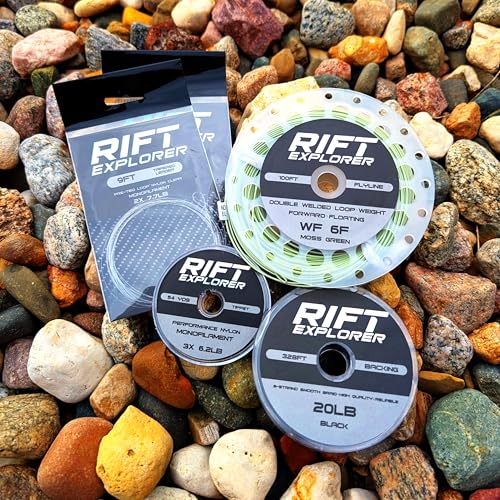 RIFT WF Fly Fishing Line Kit 3 5 6WT Dual Welded Loop Fly Fishing Line Pre-Tied Leader Braided Backing Tippet Fish Line - size: WF 6WT Fly Line Combo