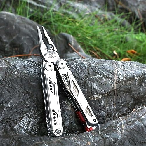 MOSSY OAK Multitool, 19-in-1 Stainless Steel Multi Tool Pliers, Self-locking EDC Gear with Sheath for Outdoor, Survival, Camping, Hiking, Father Day Gifts - style: 19-in-1 Self-Locking EDC Tool